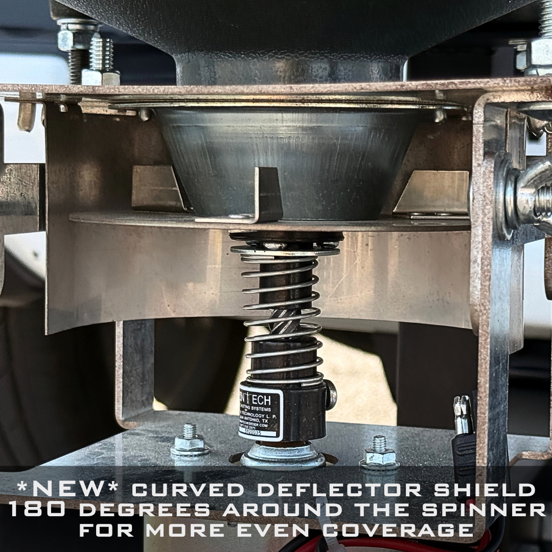 100LB Poly Hitch Spreader; Corrosion-Resistant Hopper & Spinner