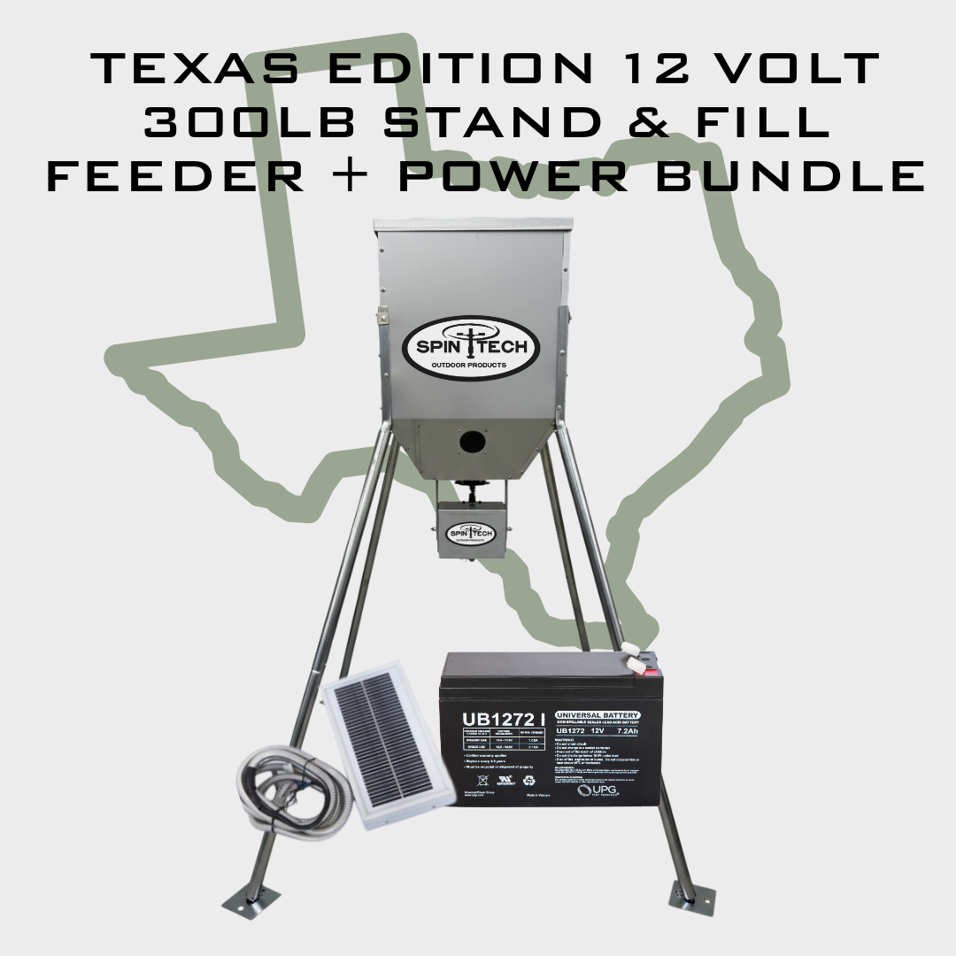 Texas Edition 12 Volt 300LB Stand and Fill Feeder