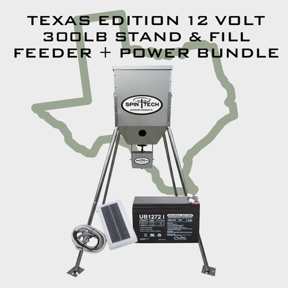 Texas Edition 12 Volt 300LB Stand and Fill Feeder