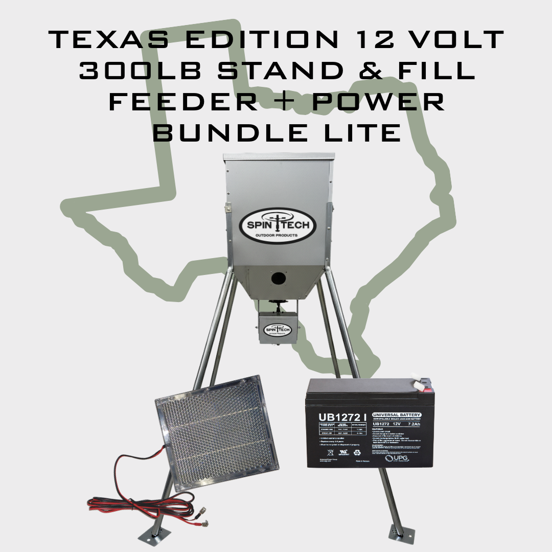 Texas Edition 12 Volt 300LB Stand and Fill Feeder