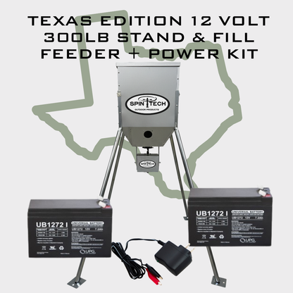 Texas Edition 12 Volt 300LB Stand and Fill Feeder