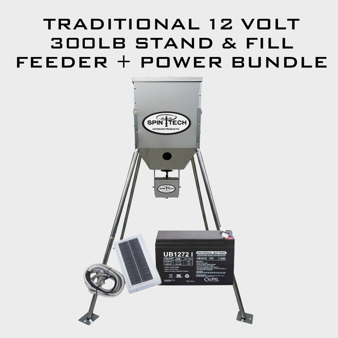 Traditional 12 Volt 300LB Stand and Fill Feeder